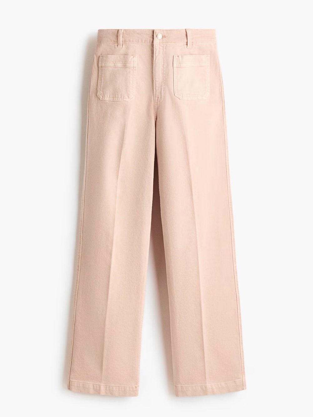 H&M Wide-Leg High-Rise Jeans in Light Blush Pink 16